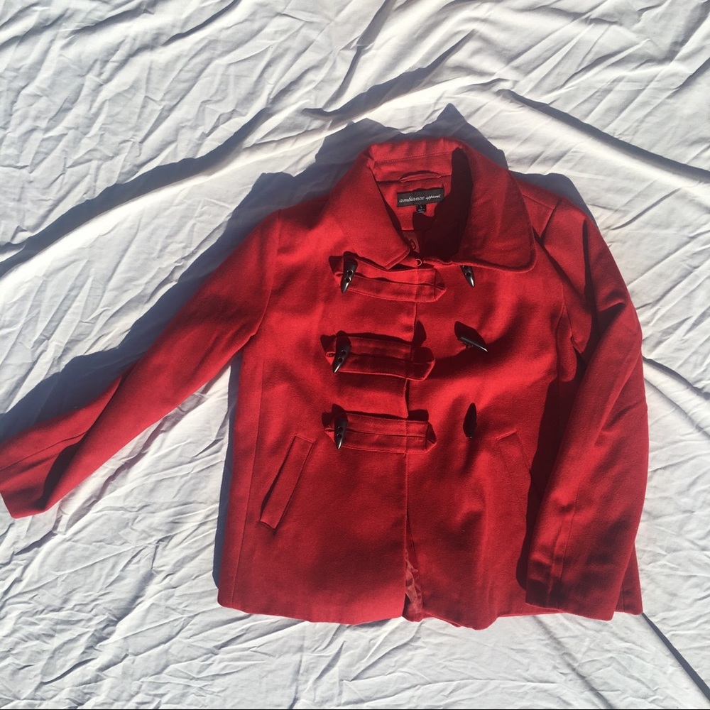 SALE 3 for $15 Red Pea Coat